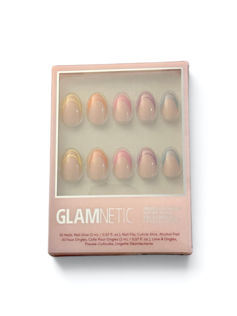 New Glamnetic Press-On Nails Neon Details, Short Ovals